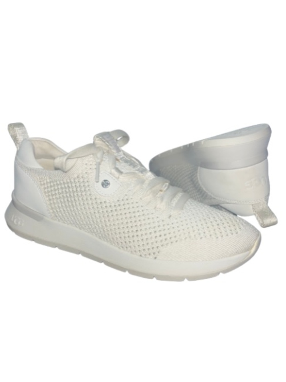 UGG Women's Knit Lace-Up
Sneakers - Cream/Off-White -Size 6